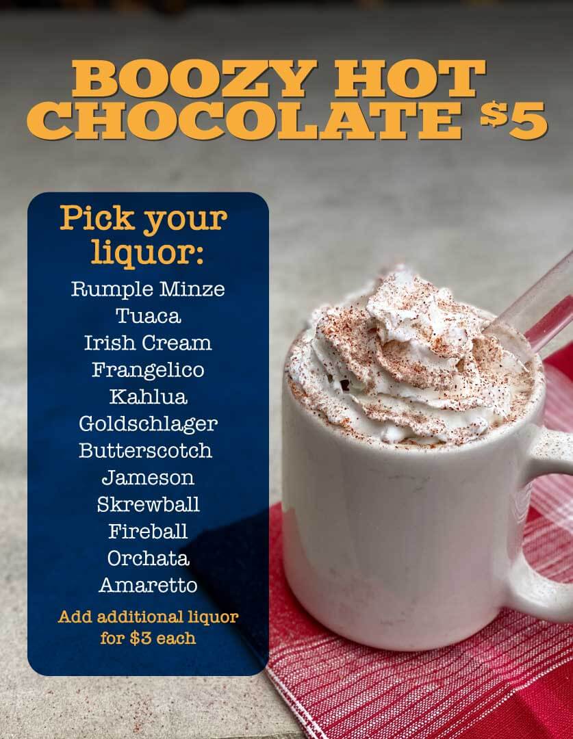 boozy hot chocolate banner
